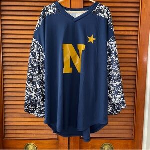 Navy Midshipmen #19 Wear The Pear Hockey Style Jersey Shirt Adult XL
